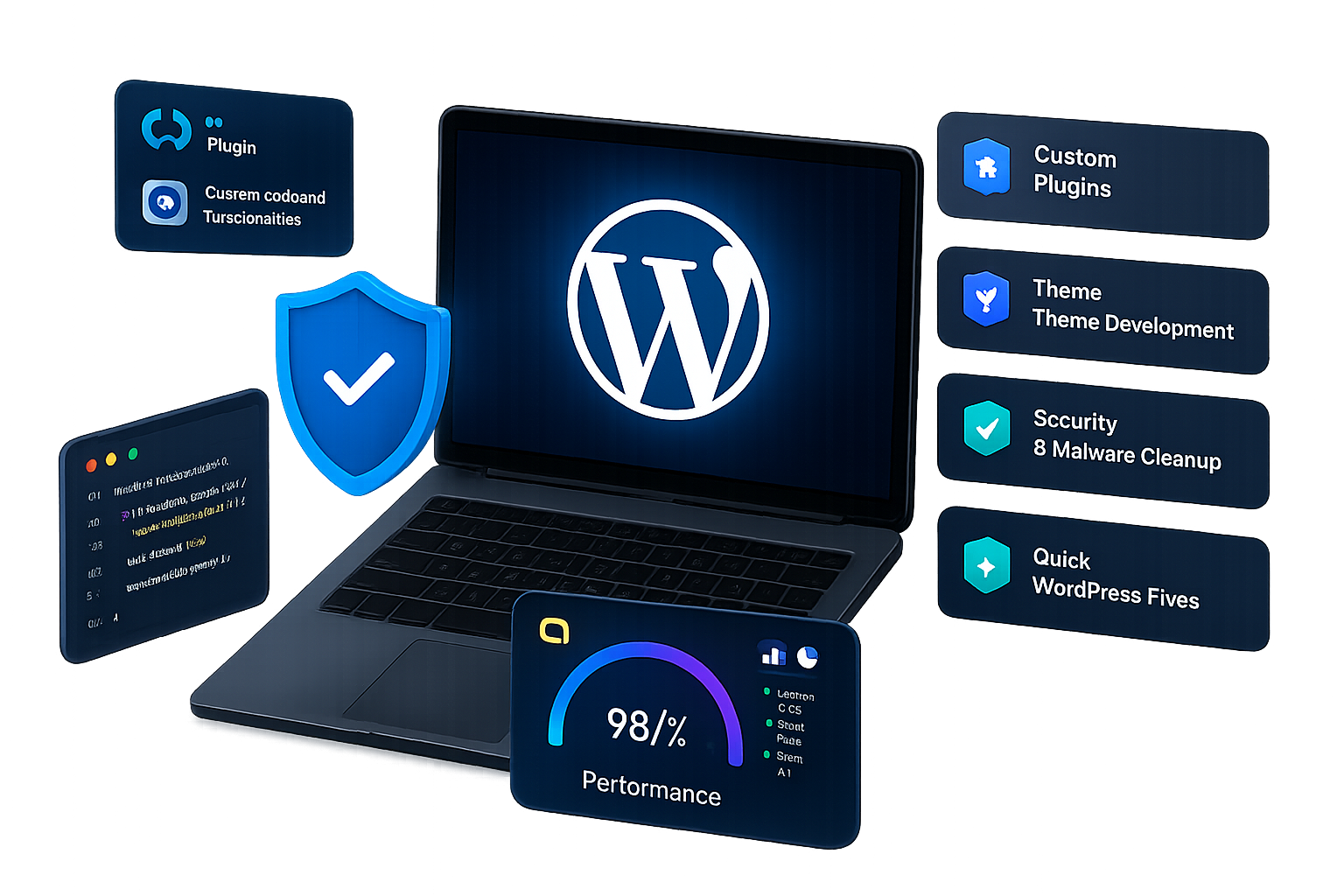WordPress services hero illustration